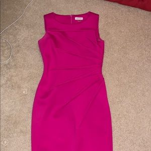 HOT PINK CALVIN KLEIN BODYCON DRESS SIZE 4